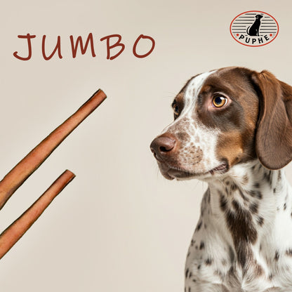 Jumbo bully stick – extra-large beef dog chew for aggressive chewers